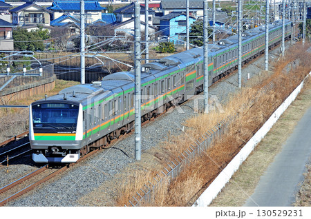 東北本線 栗橋ー東鷲宮 JR東日本 E233系3000番台 U630編成(小山) 東北本線 栗橋ー東鷲宮 JR東日本 E233系3000番台 U630編成(小山) 130529231