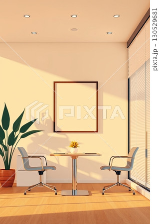 Wall with blank frame for artwork. Wall with blank frame for artwork. 130529681