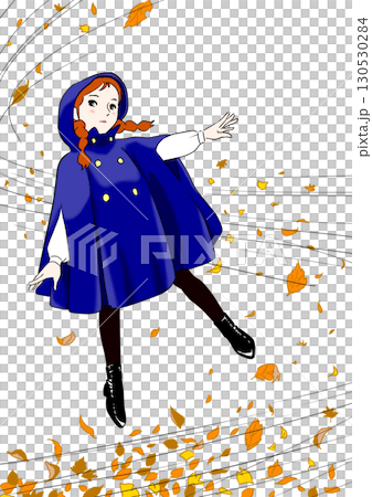 一個女孩在寒風中跳舞 130530284