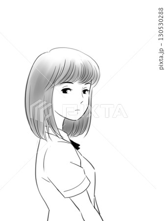 冷めたまなざしを向けてくる女子高校生 130530288