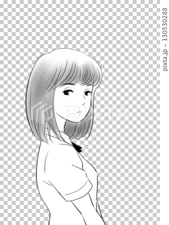 冷めたまなざしを向けてくる女子高校生 130530288