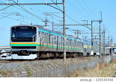 東北本線 栗橋ー東鷲宮 JR東日本 E231系1000番台 U516編成(小山) 東北本線 栗橋ー東鷲宮 JR東日本 E231系1000番台 U516編成(小山) 130530348