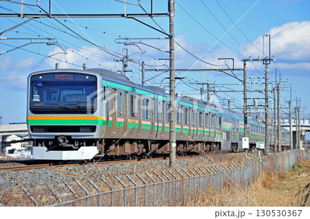 東北本線 栗橋ー東鷲宮 JR東日本 E231系1000番台 U514編成(小山) 東北本線 栗橋ー東鷲宮 JR東日本 E231系1000番台 U514編成(小山) 130530367