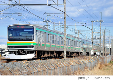 東北本線　栗橋ー東鷲宮　JR東日本　E231系1000番台　U513編成（小山） 130530369
