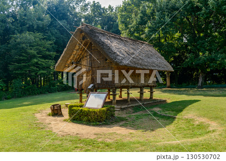 高床式住居跡、大塚・歳勝土遺跡公園（神奈川県横浜市都筑区 港北ニュータウン） 130530702