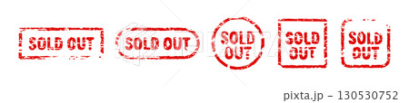 Grunge sold out rubber stamp. Rectangle red sold out retail background marketing label stamp. Grunge sold out rubber stamp. Rectangle red sold out retail background marketing label stamp. 130530752