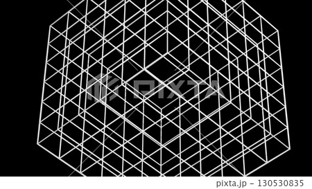 Wireframe object. Computer generated 3d renderのイラスト素材 [130530835] - PIXTA