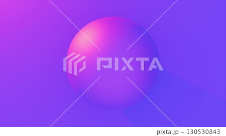 Sphere purple gradient. Computer generated 3d render 130530843