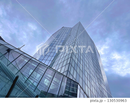 Modern residential and office buildings on one of the principal streets in the city "Slovenska Cesta", Ljubljana Modern residential and office buildings on one of the principal streets in the city "Slovenska Cesta", Ljubljana 130530963