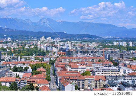 Panoramic View of city Ljubljana from Ljubljana castle - Slovenia 130530999