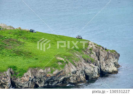 The nature of the Khasansky district of Primorsky Krai, Russia. The lip of the Teal of the Slavic Bay, the inner bay of Peter the Great in the summer. 130531227