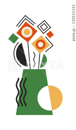 Festive flowers vase bauhaus geometry Festive flowers vase bauhaus geometry 130531341