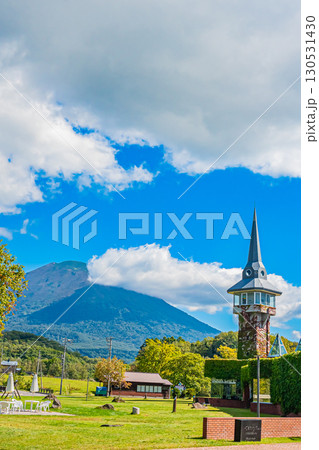 北海道 ニセコ町 有島記念館と羊蹄山の絶景風景 130531430