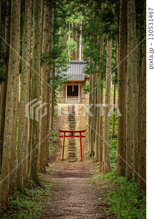 山形県遊佐町 小野曽神社の歴史ある社殿と自然風景 山形県遊佐町 小野曽神社の歴史ある社殿と自然風景 130531467