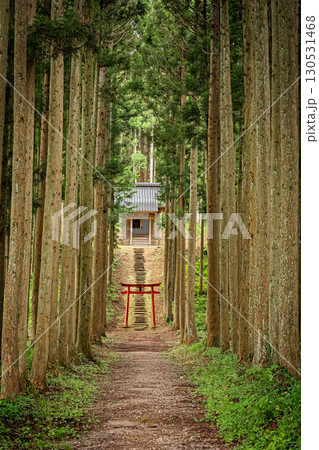山形県遊佐町 小野曽神社の歴史ある社殿と自然風景 山形県遊佐町 小野曽神社の歴史ある社殿と自然風景 130531468