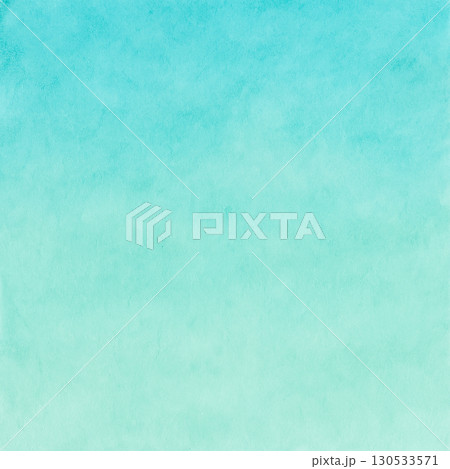 ターコイズブルーの水彩グラデーション背景 イラスト素材 ターコイズブルーの水彩グラデーション背景 イラスト素材 130533571