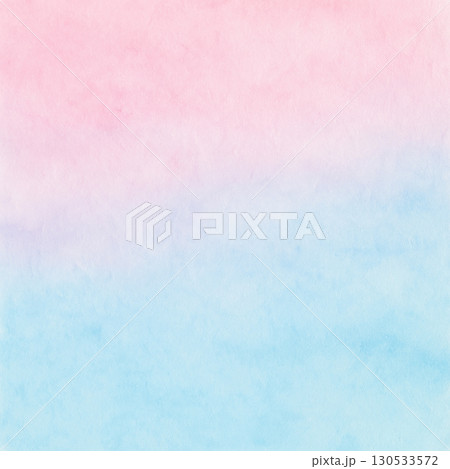 ピンクとブルーの水彩グラデーション背景 イラスト素材 ピンクとブルーの水彩グラデーション背景 イラスト素材 130533572