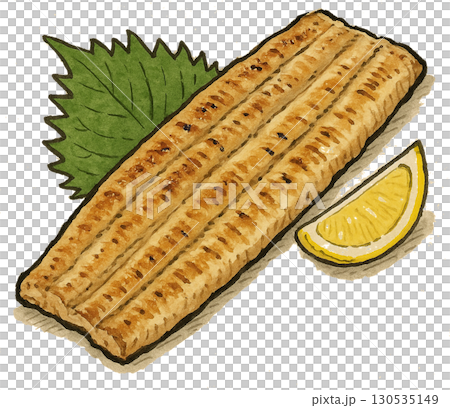 Illustration of grilled eel Illustration of grilled eel 130535149