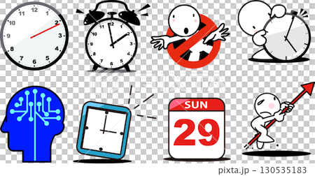 Schedule and time icon set 130535183