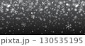 Realistic vector illustration of falling snowflakes with bokeh light effect on transparent background. Winter holiday and Christmas overlay for decoration, texture, poster, cover, or festive 130535195