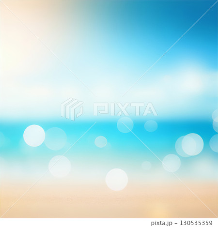 夏空の広がる爽やかな海辺 130535359