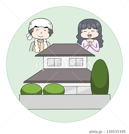 整った庭木 整った庭木 130535395