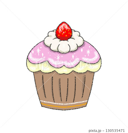 苺のキラキラカップケーキ 130535471