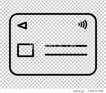 非接觸式支付信用卡圖標 130535509