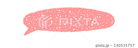 Pink crayon sketch fluid chat bubble stands out with its organic rectangle shape and talk message style. Soft dialogue and speech comment blend in an illustration for modern chat communication 130535757