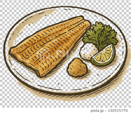 Illustration of grilled eel Illustration of grilled eel 130535770