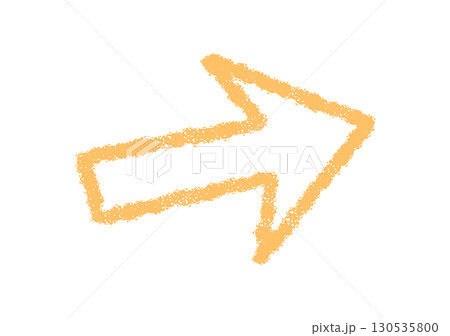Hand drawn orange crayon arrow symbol. Sketch stroke with pastel and chalk pointer as icon element. Simple outline for creative art projects, rustic design, modern sticker or badge use. Hand drawn orange crayon arrow symbol. Sketch stroke with pastel and chalk pointer as icon element. Simple outline for creative art projects, rustic design, modern sticker or badge use. 130535800