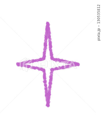 Crayon magic star burst with outline in purple. Festive firework symbol and flare sparkle effect. Graphic icon and magical element, suitable for holiday party card, art decor, or celebration Crayon magic star burst with outline in purple. Festive firework symbol and flare sparkle effect. Graphic icon and magical element, suitable for holiday party card, art decor, or celebration 130535812