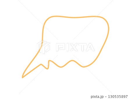 Hand drawn wavy speech bubble outline with comic conversation and talk style. Chat message icon with outlined circular form, perfect for adding text or bubble element in dialogue or social media Hand drawn wavy speech bubble outline with comic conversation and talk style. Chat message icon with outlined circular form, perfect for adding text or bubble element in dialogue or social media 130535897