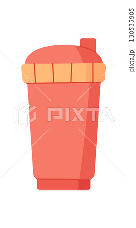 Flat colorful protein shaker tool in vibrant style. Essential sport equipment for gym and fitness routines. Ideal accessory for healthy workout, diet, and bodybuilding needs. Flat colorful protein shaker tool in vibrant style. Essential sport equipment for gym and fitness routines. Ideal accessory for healthy workout, diet, and bodybuilding needs. 130535905