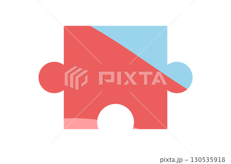 Colorful flat jigsaw puzzle piece in modern silhouette style. Vibrant puzzle element for boardgame fun and recreation. Perfect creative toy for children activities, leisure, or table games. Colorful flat jigsaw puzzle piece in modern silhouette style. Vibrant puzzle element for boardgame fun and recreation. Perfect creative toy for children activities, leisure, or table games. 130535918