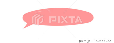 Hand drawn organic speech bubble sticker in a rounded circle shape. Textbox for chat or message in pastel color style. Dialogue for talk and comment, unique form playful communication. Hand drawn organic speech bubble sticker in a rounded circle shape. Textbox for chat or message in pastel color style. Dialogue for talk and comment, unique form playful communication. 130535922