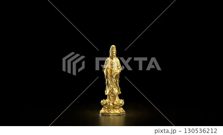 The Guan Yin sculpture  for religion concept 3d Rendering. 130536212