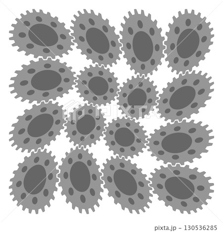 渦巻き状に歪んだ歯車パターンイラスト 130536285