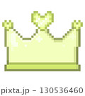 ドット絵の王冠とハートの宝石 130536460