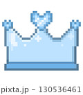 ドット絵の王冠とハートの宝石 130536461