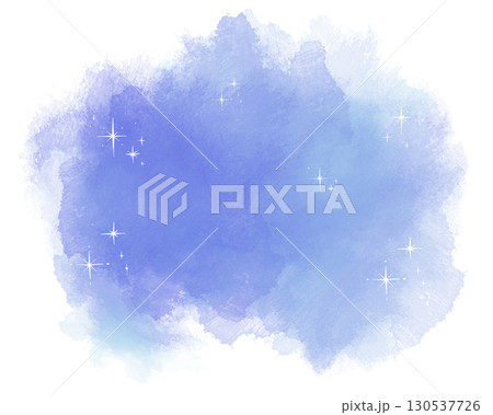 絵本の様な雲の隙間から見える夜空のイラスト 絵本の様な雲の隙間から見える夜空のイラスト 130537726
