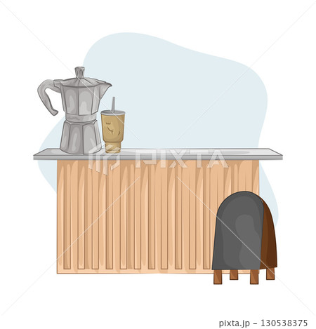Illustration of Bar Table Illustration of Bar Table 130538375