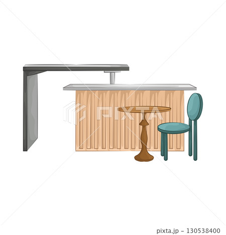 Illustration of Bar Table Illustration of Bar Table 130538400