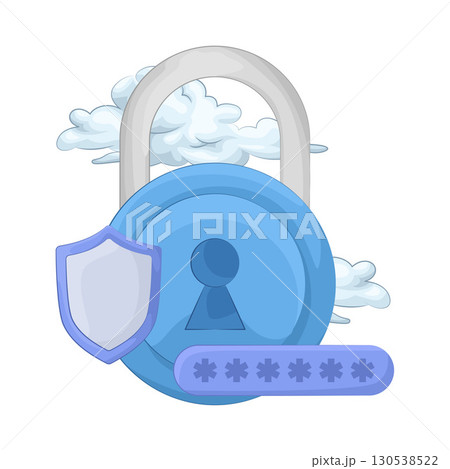 Illustration of password lock 130538522