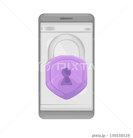 Illustration of phone lock 130538529