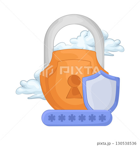 Illustration of password lock 130538536