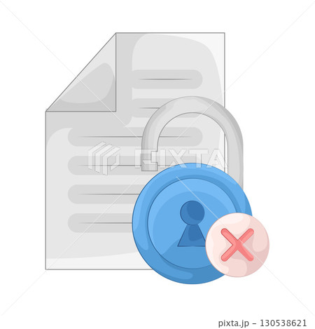 Illustration of unlocked file 130538621