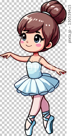 Ballet dancer girl illustration Ballet dancer girl illustration 130539415