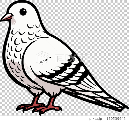 白い鳩のイラスト 130539443