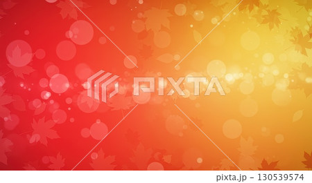紅葉モチーフの秋の旅行・季節広告背景イラスト 130539574